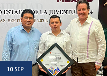 Estudiante del IT Tuxtla Gutiérrez obtiene el Premio Estatal de la Juventud 2024